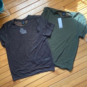 Men's Black and Green see-through T-Shirts